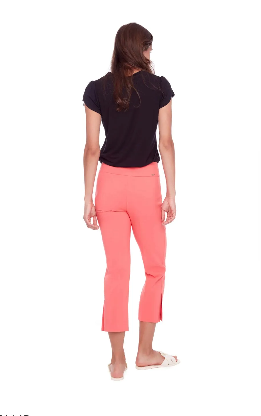 68041 Solid Flamingo Crop Pant