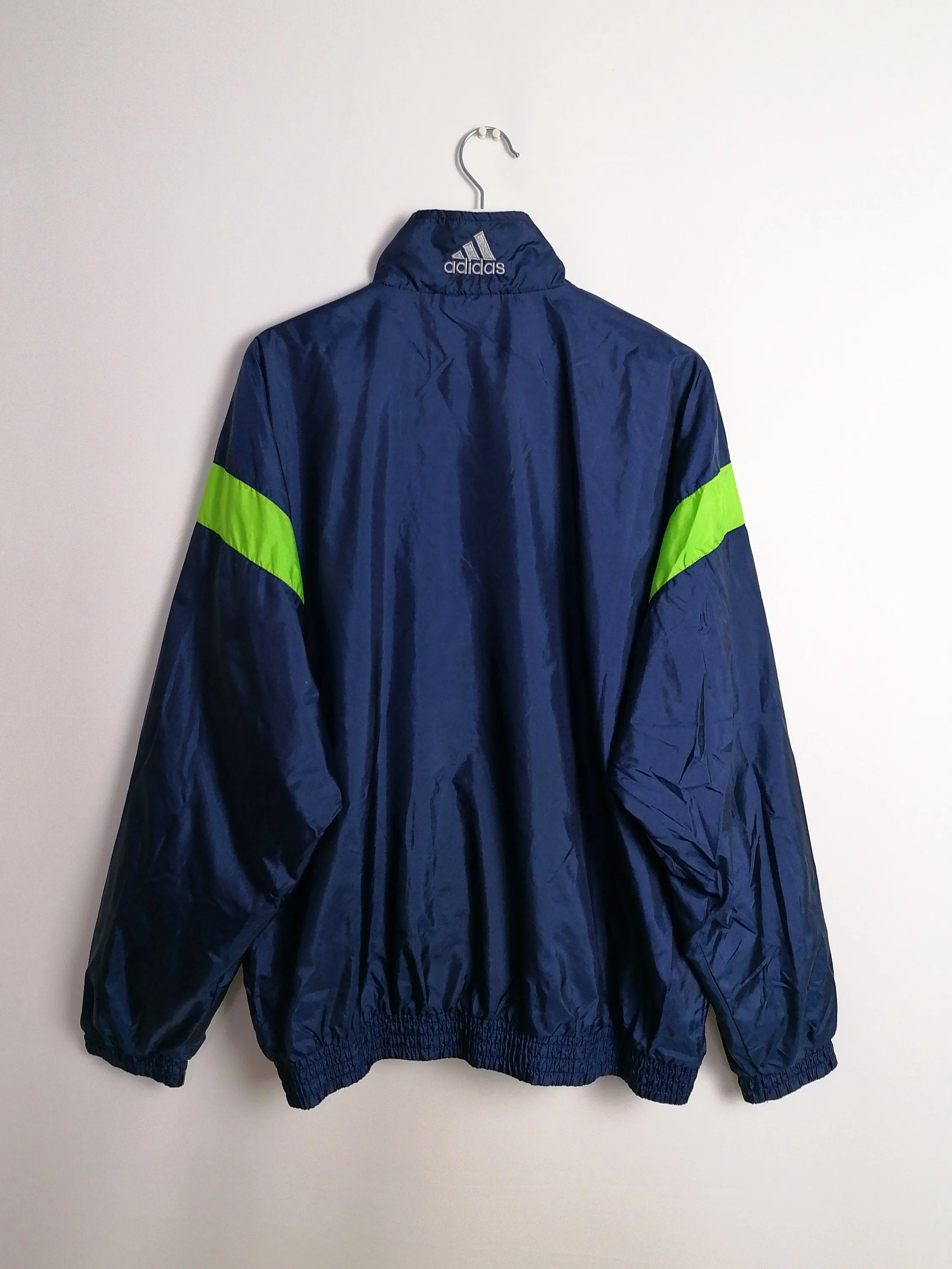 90's Adidas Unisex Shell Track Jacket ~ size L men