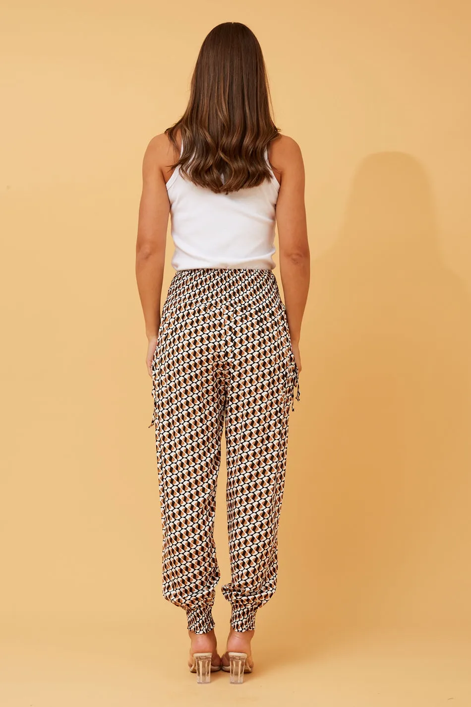 ABSTRACT PRINT BOHO HAREM PANTS