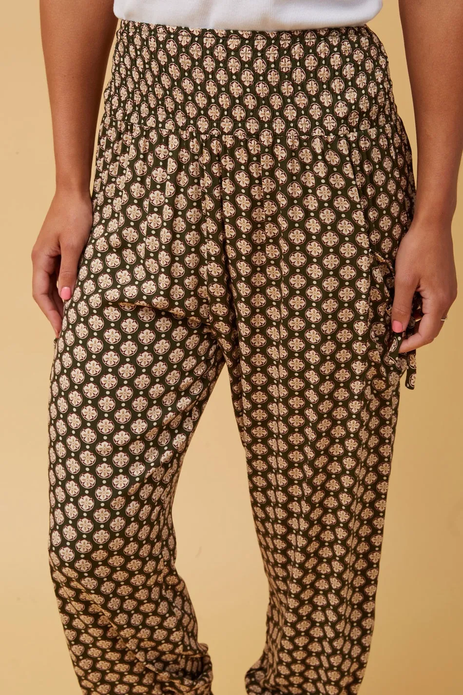 ABSTRACT PRINT BOHO HAREM PANTS