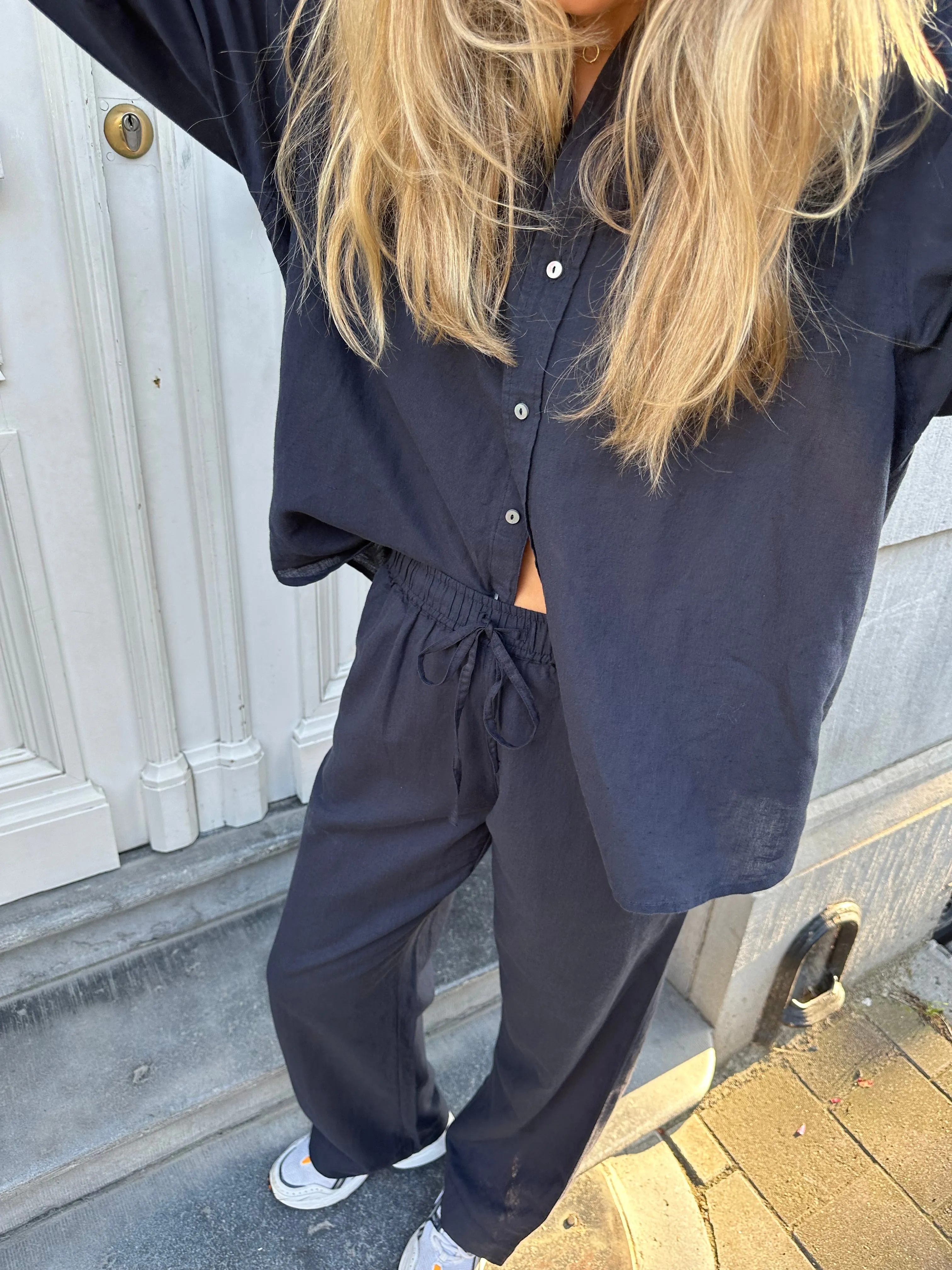 Alice linen Pants navy