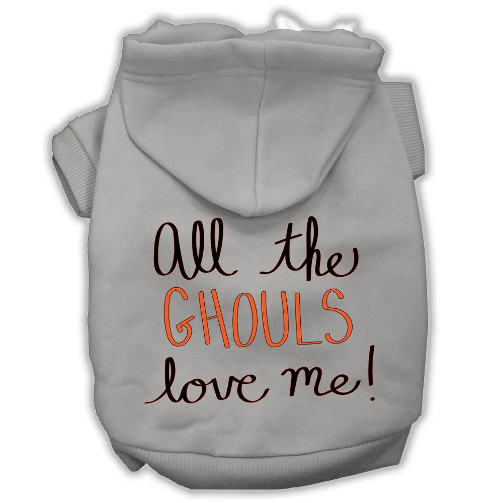 All The Ghouls Screenprint Dog Hoodie Grey Xxl (18)