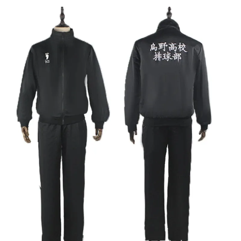 Anime Haikyuu Coat Pants High School Volleyball Club Cara Suno Sports Jersey Cosplay Costume