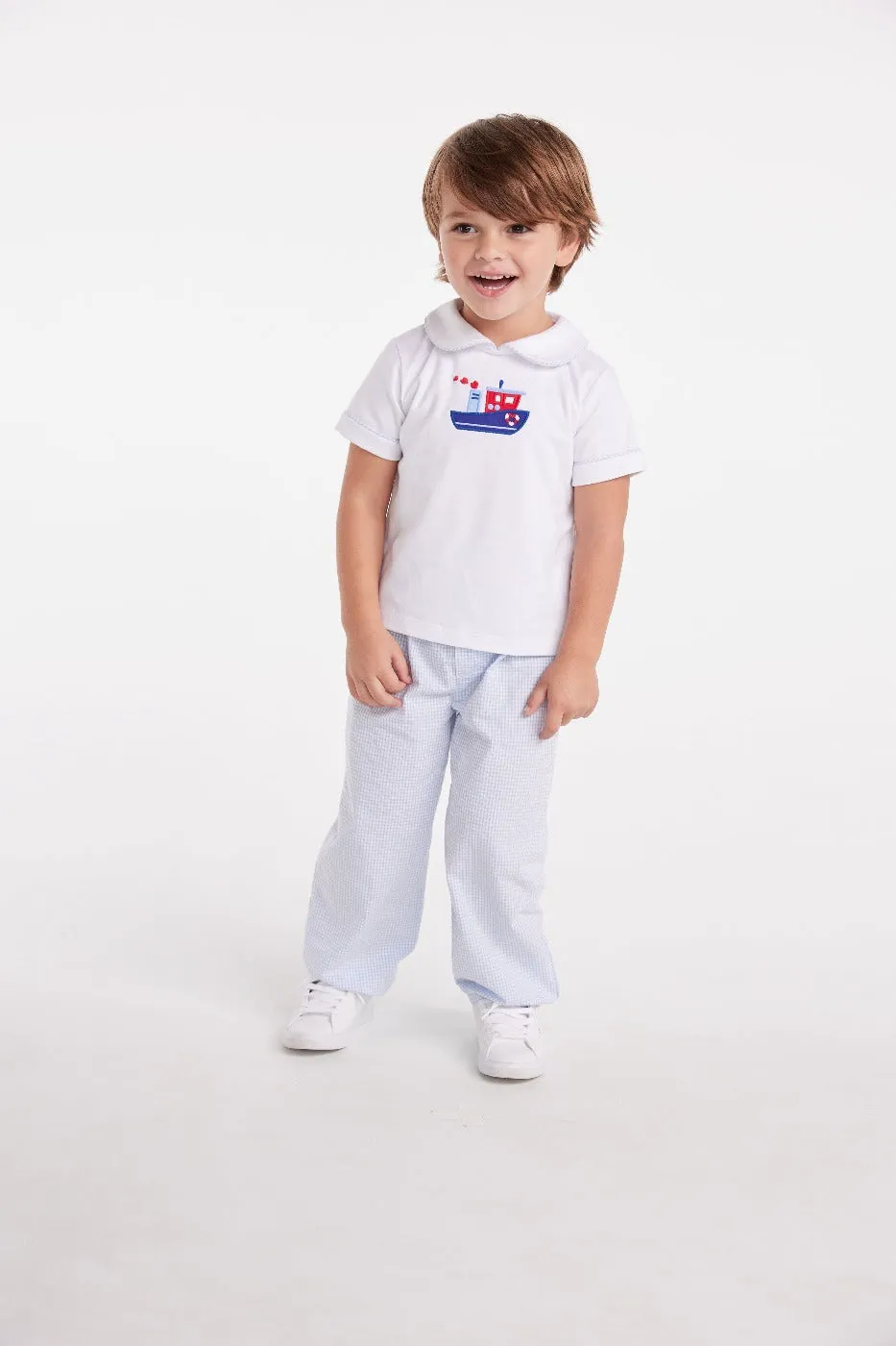 Applique Peter Pan Pant Set - Tugboat