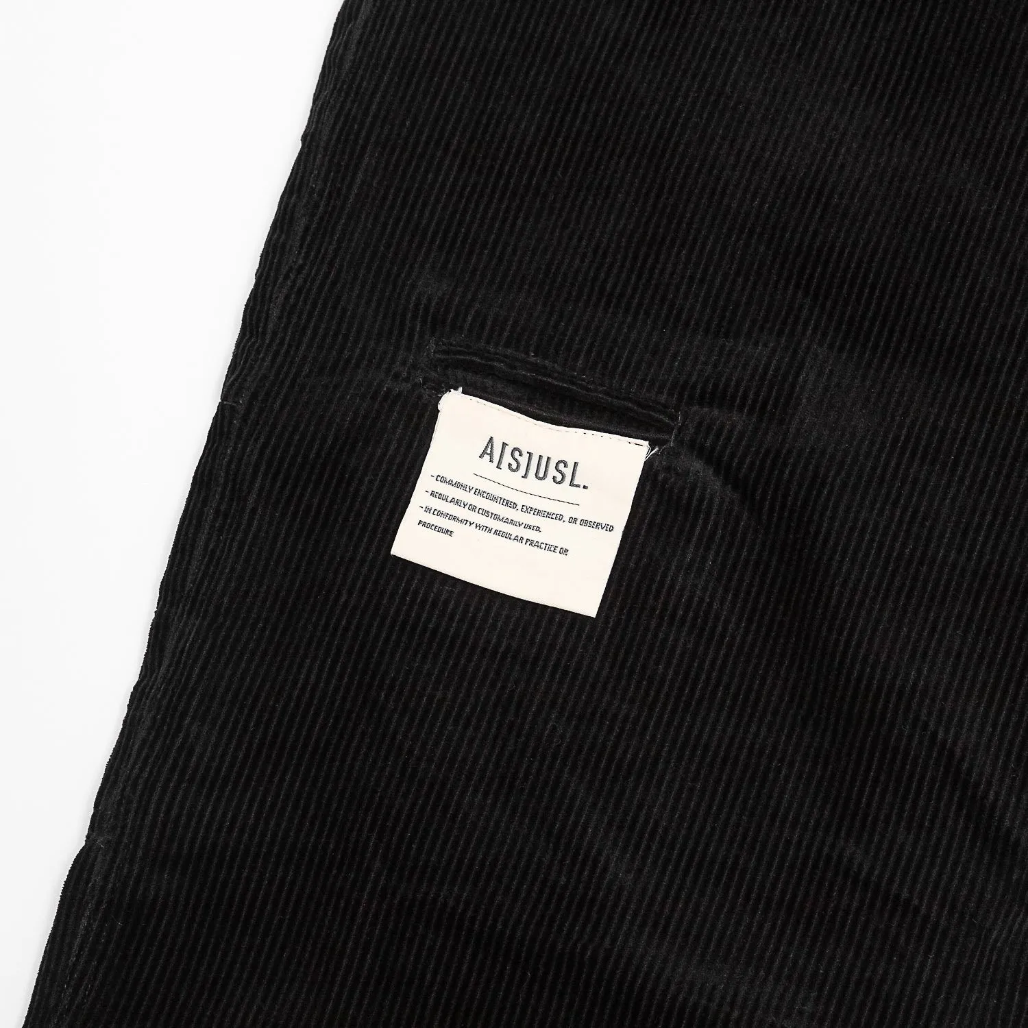 A[S]USL DOUBLE KNEE CORDUROY PAINTER PANTS-BLACK