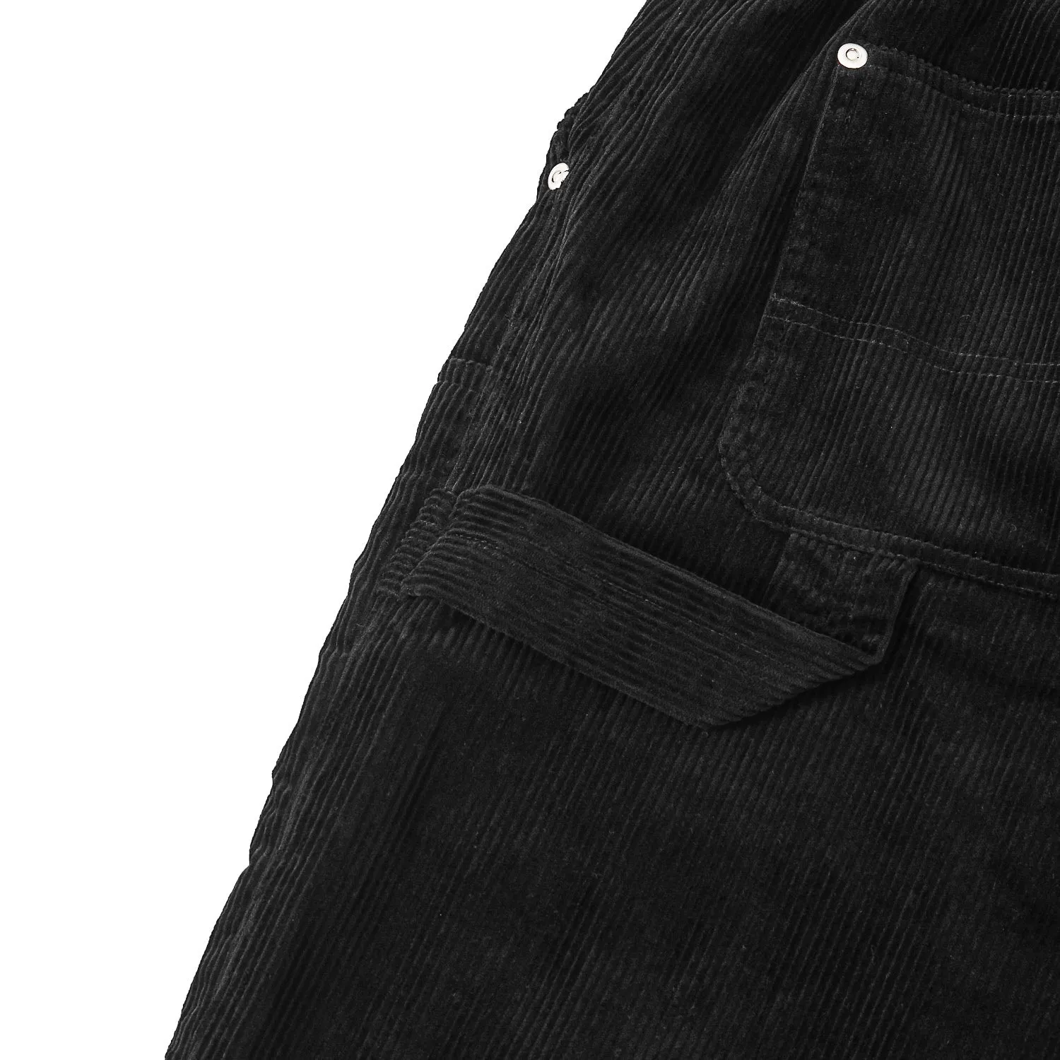 A[S]USL DOUBLE KNEE CORDUROY PAINTER PANTS-BLACK