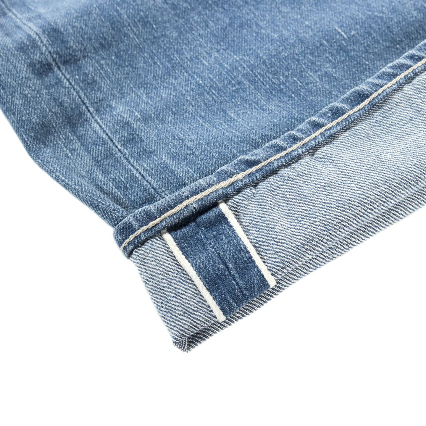 AURALEE SELVEDGE FADED LIGHT DENIM PANTS LIGHT INDIGO