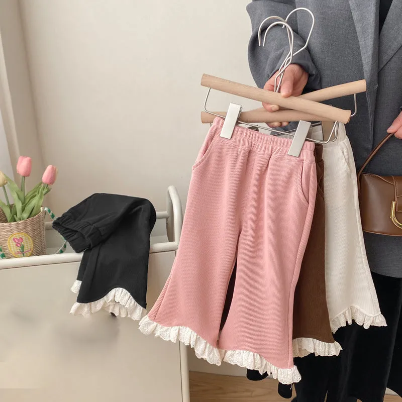 Baby Kid Girls Solid Color Pants Wholesale 240301148