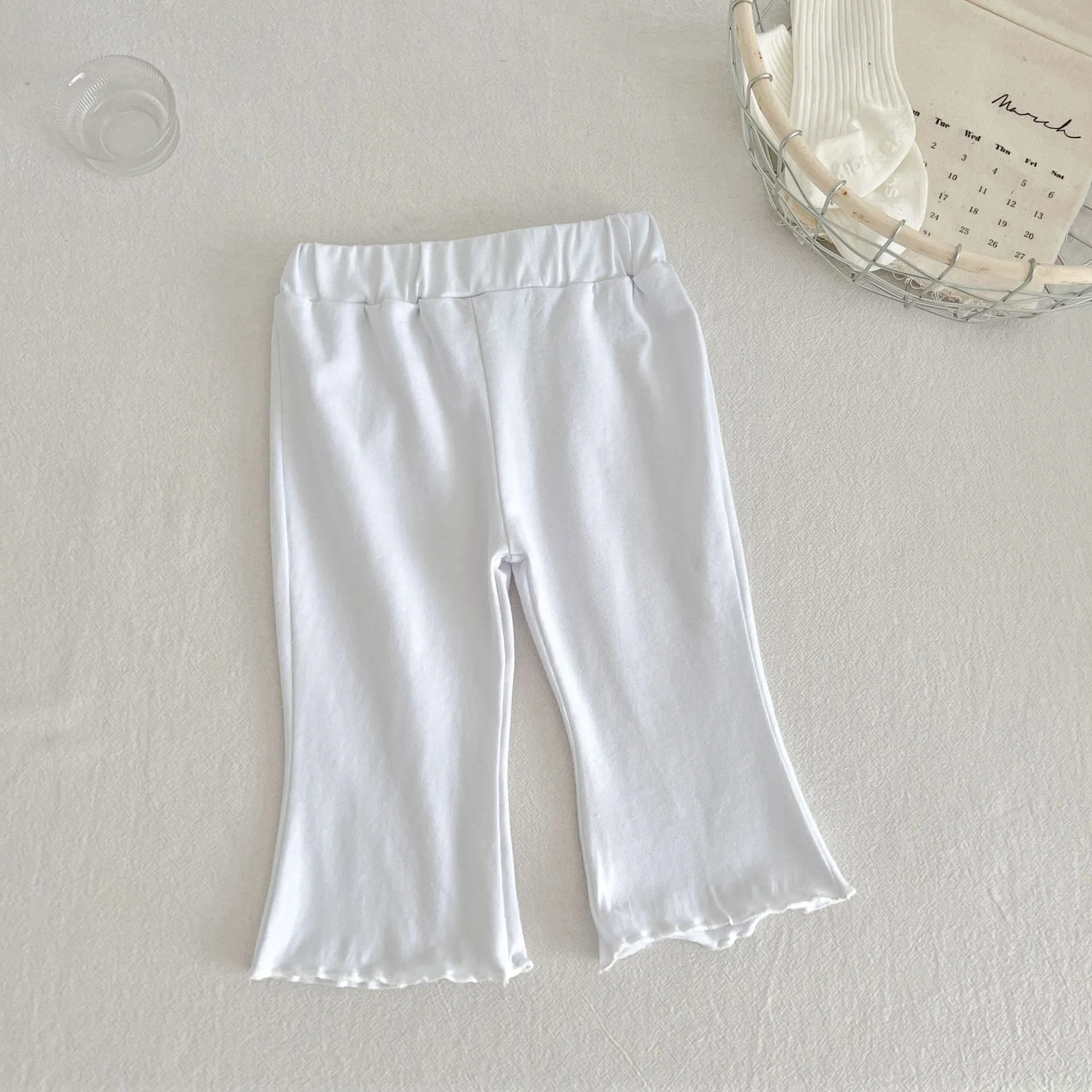 Baby Kid Girls Solid Color Pants Wholesale 24030131