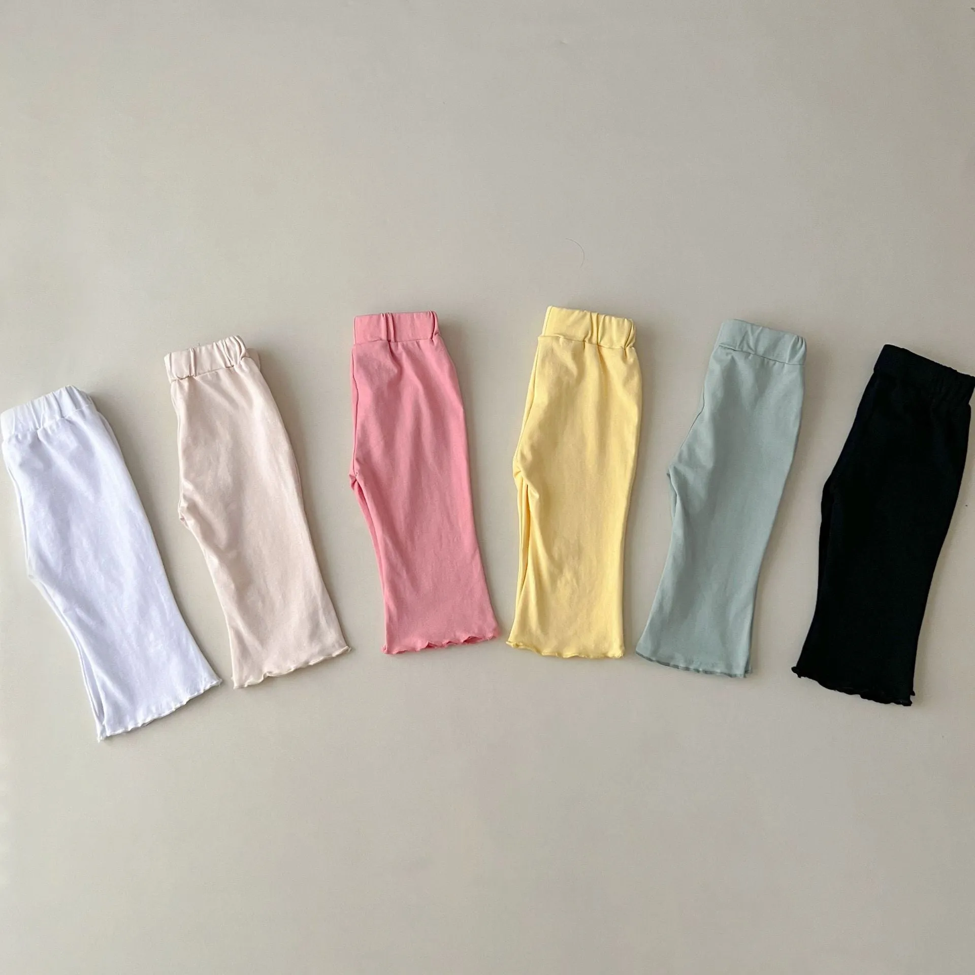 Baby Kid Girls Solid Color Pants Wholesale 24030131