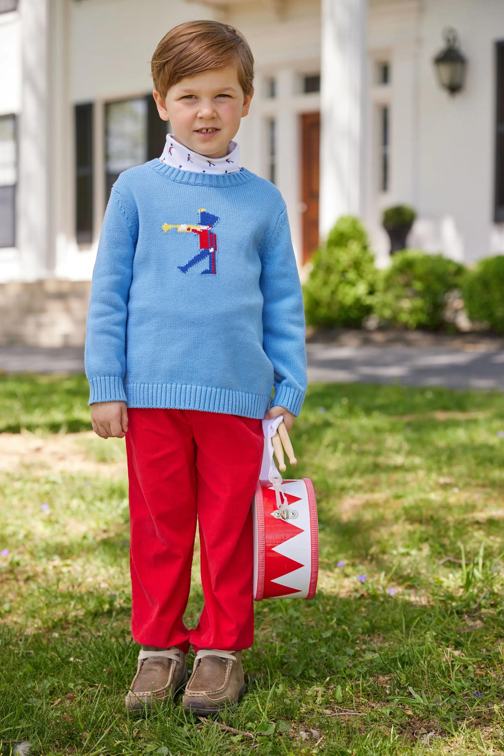 Banded Pant - Red Corduroy