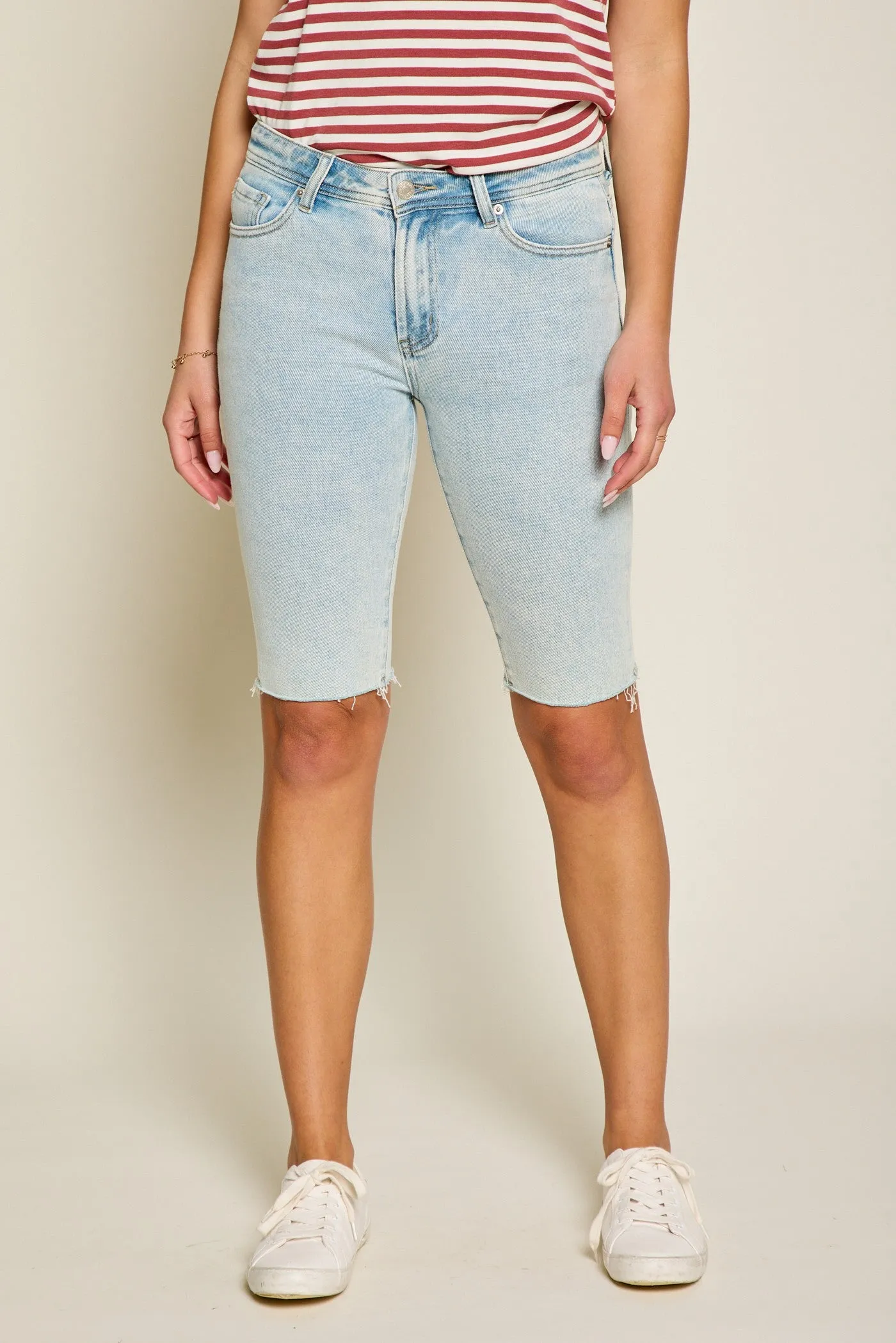 Bermuda Shorts in Light Denim