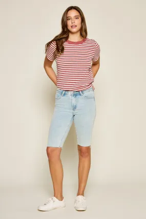 Bermuda Shorts in Light Denim