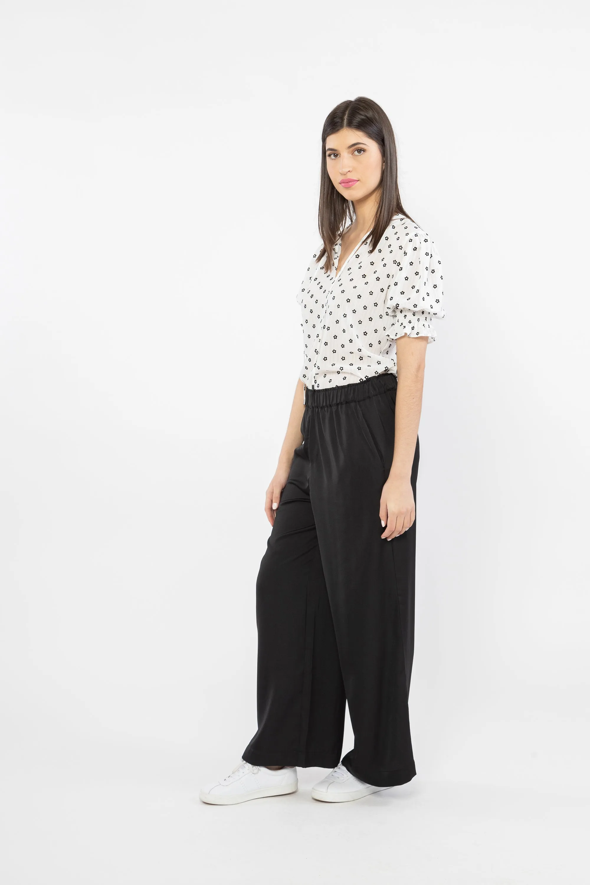 Billie The Label Curious Pant - Black Washer Satin