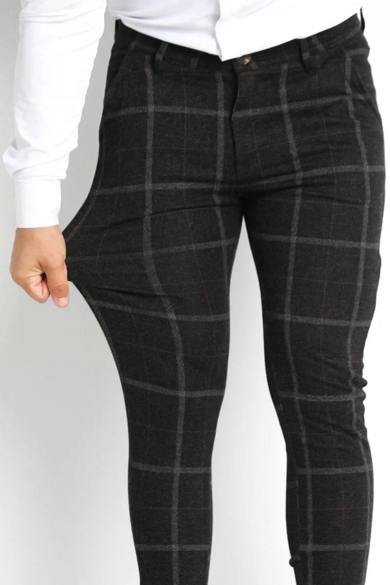 Black Plaid Dress Pants