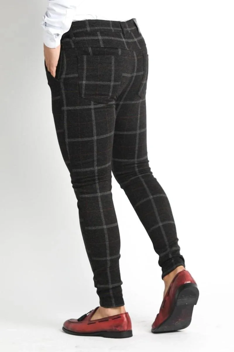 Black Plaid Dress Pants