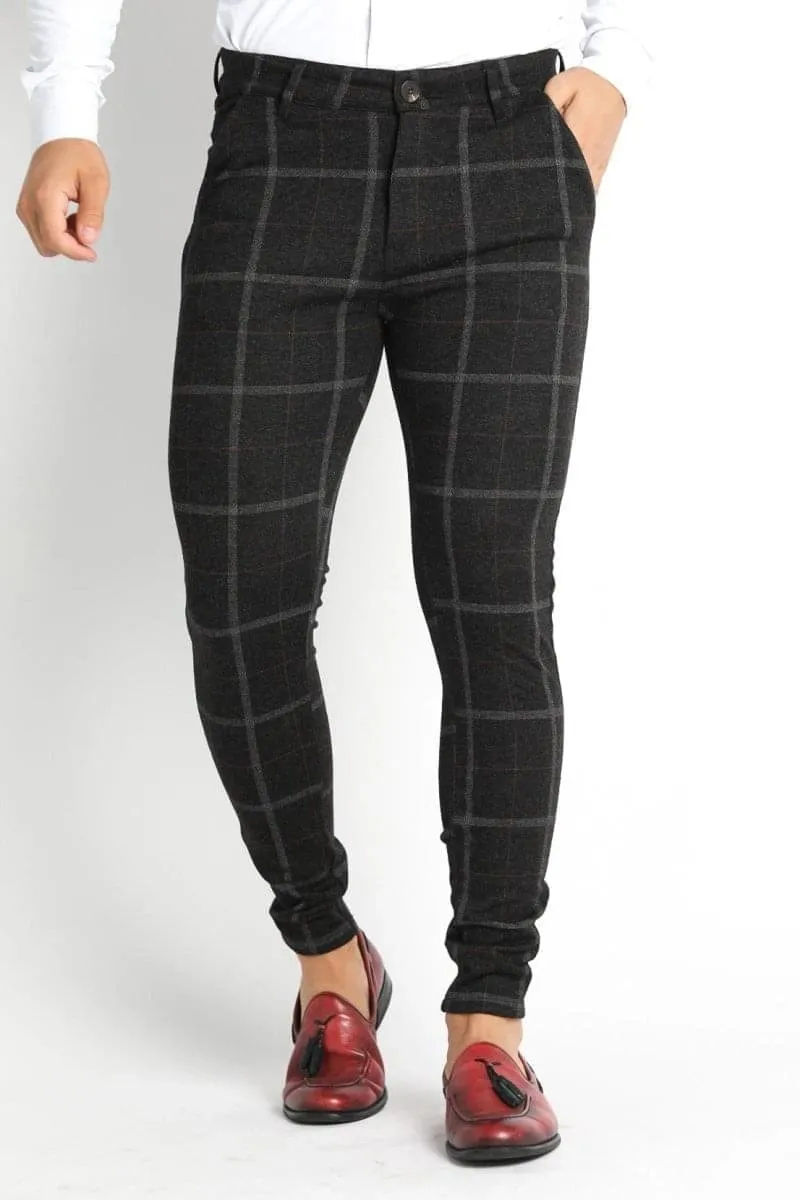 Black Plaid Dress Pants