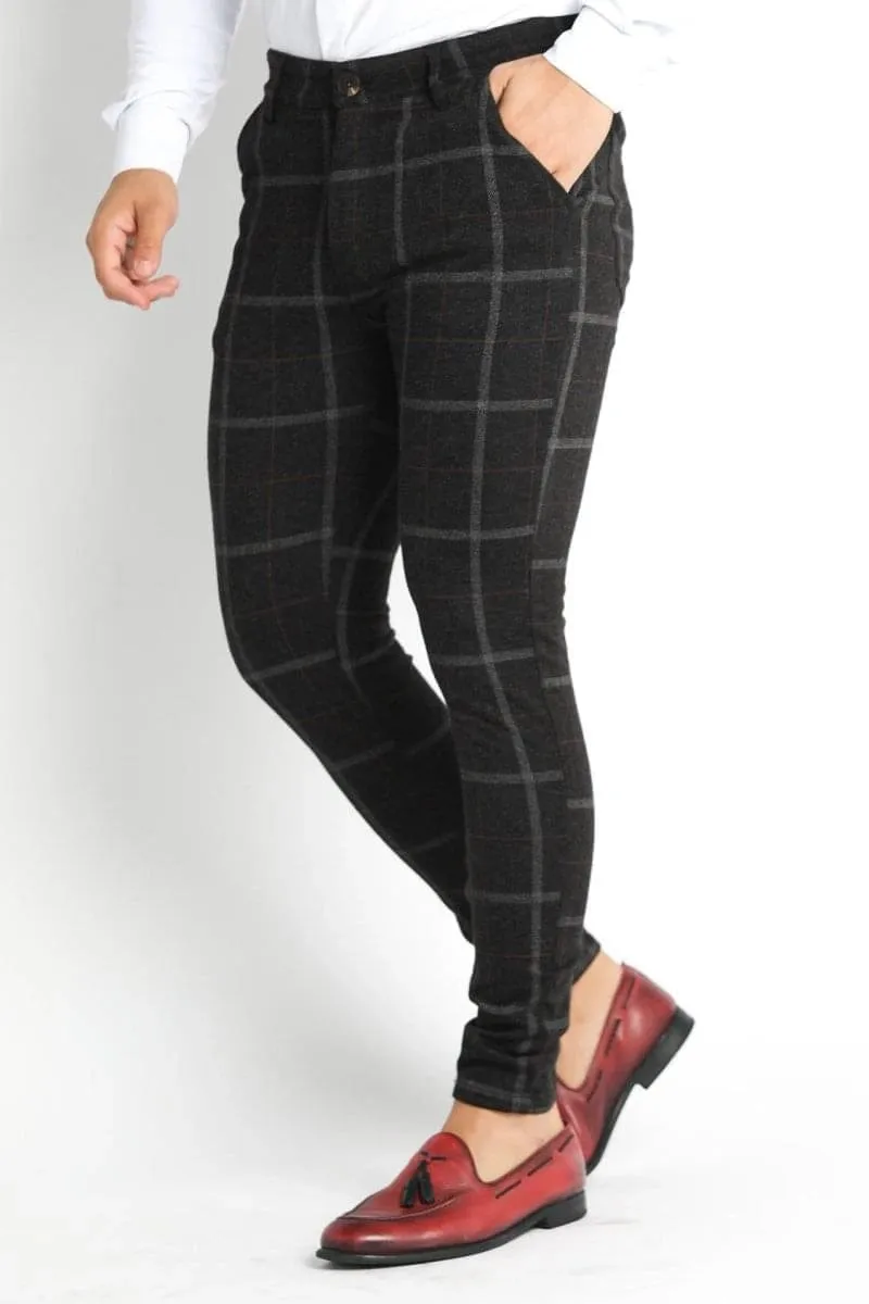 Black Plaid Dress Pants