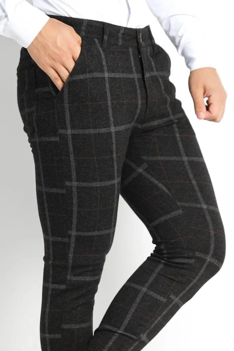 Black Plaid Dress Pants