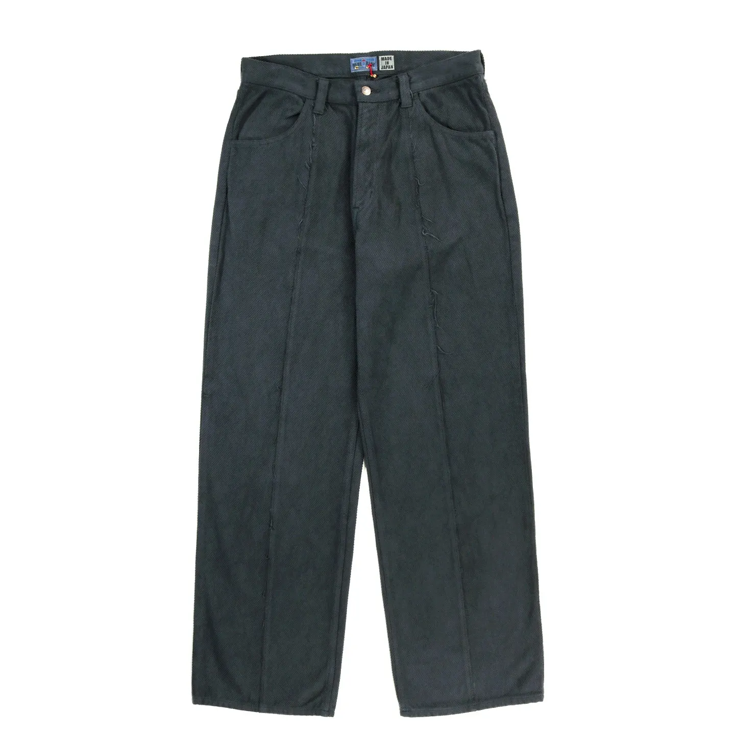 BLUE BLUE JAPAN FINE 'SASHIKO' BAGGY PANTS GREY