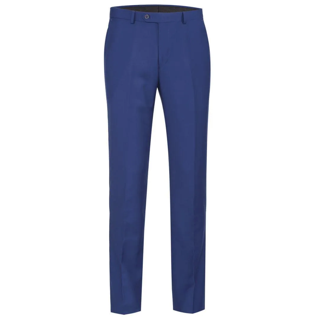 Blue Flat Front Pants