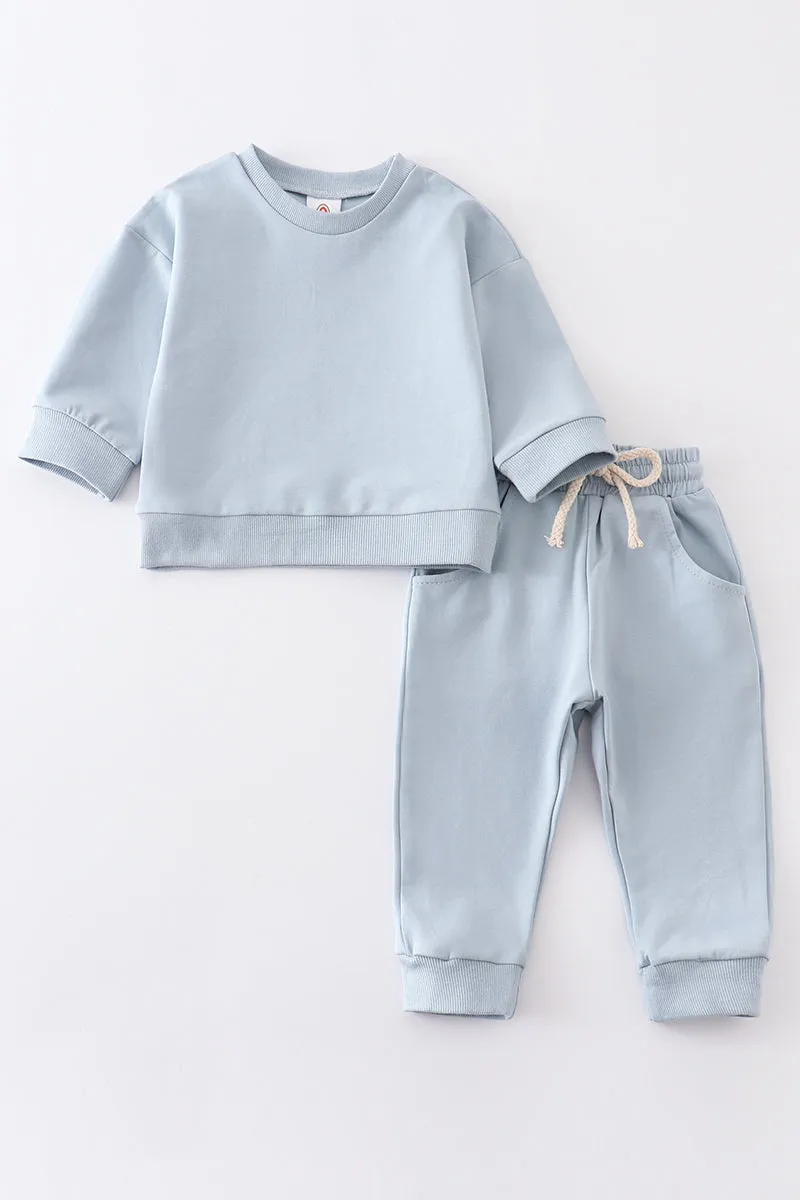 Blue sweatshirt & pants set