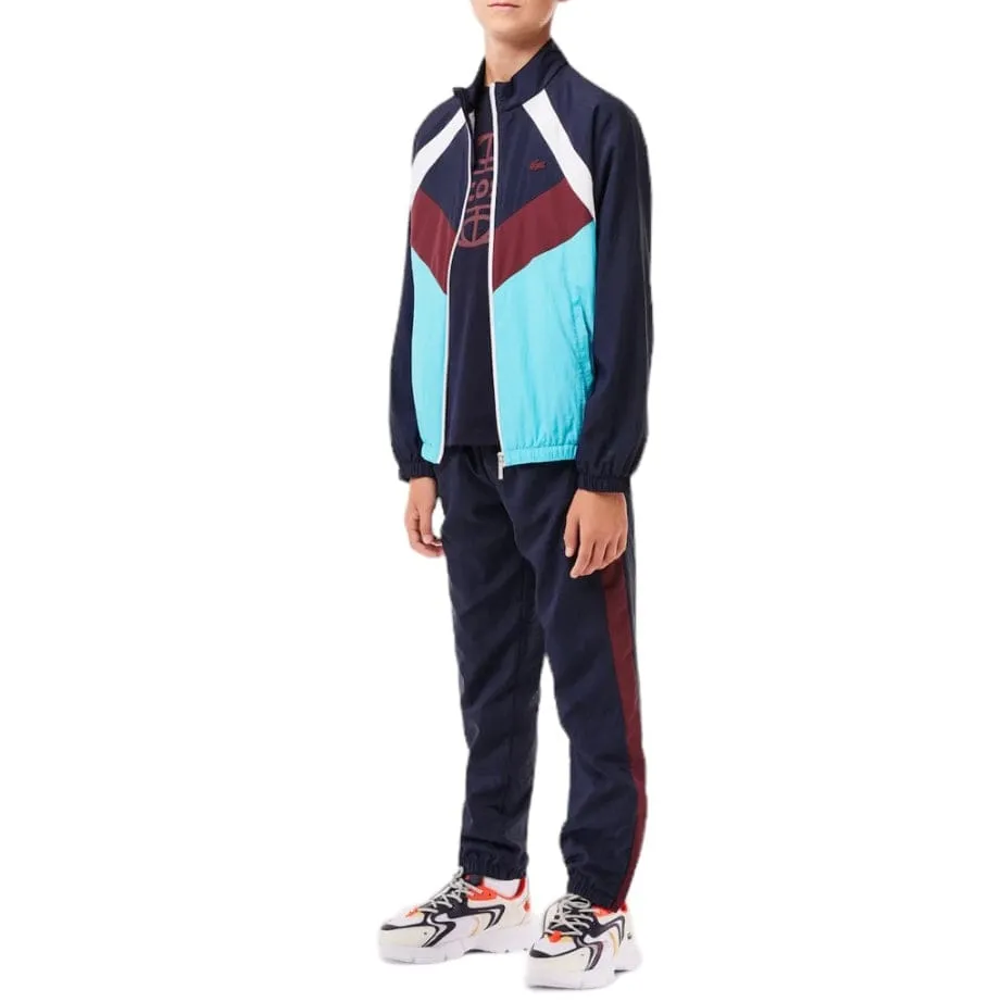 Boys Lacoste Colorblock Sweatpants (Navy Blue) XJ2154-51