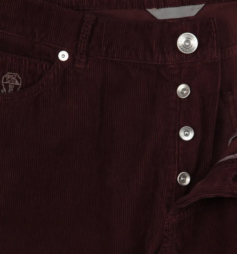 Brunello Cucinelli Burgundy Red Pants