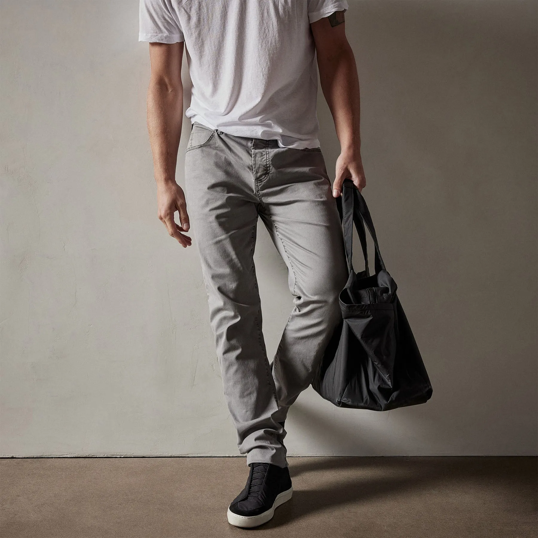 Brushed Twill 5 Pocket Pant - Silver Grey Pigment