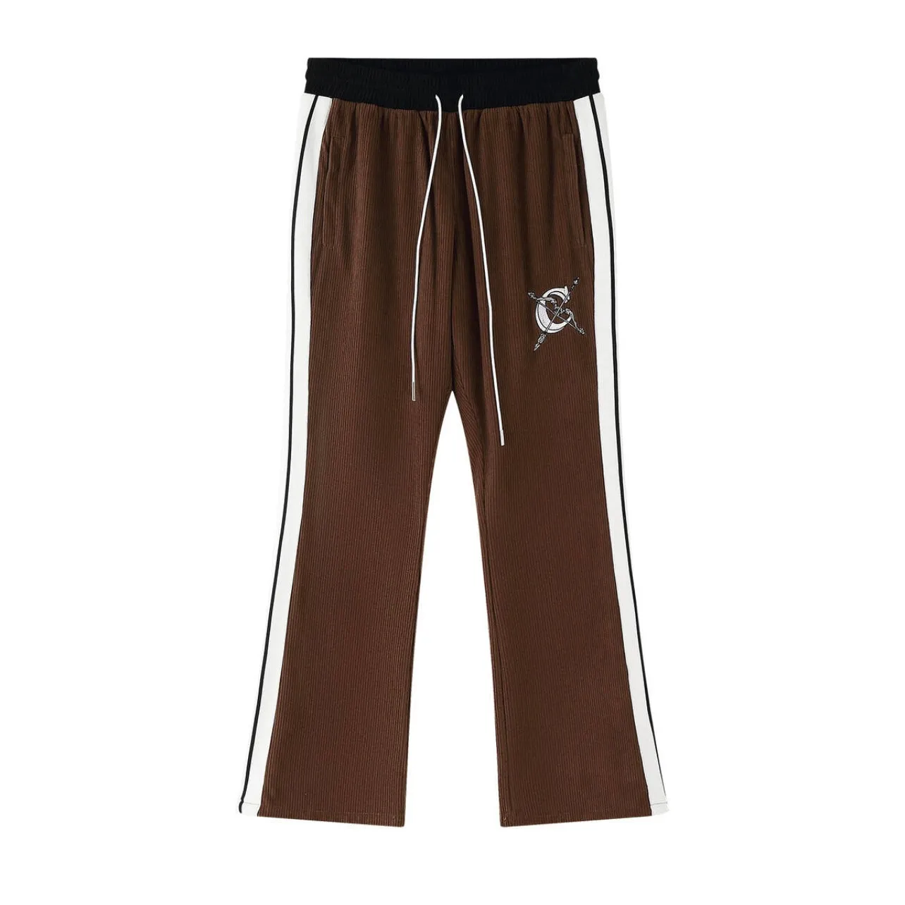 Campus Academy Flare Corduroy Track Pants In Brown