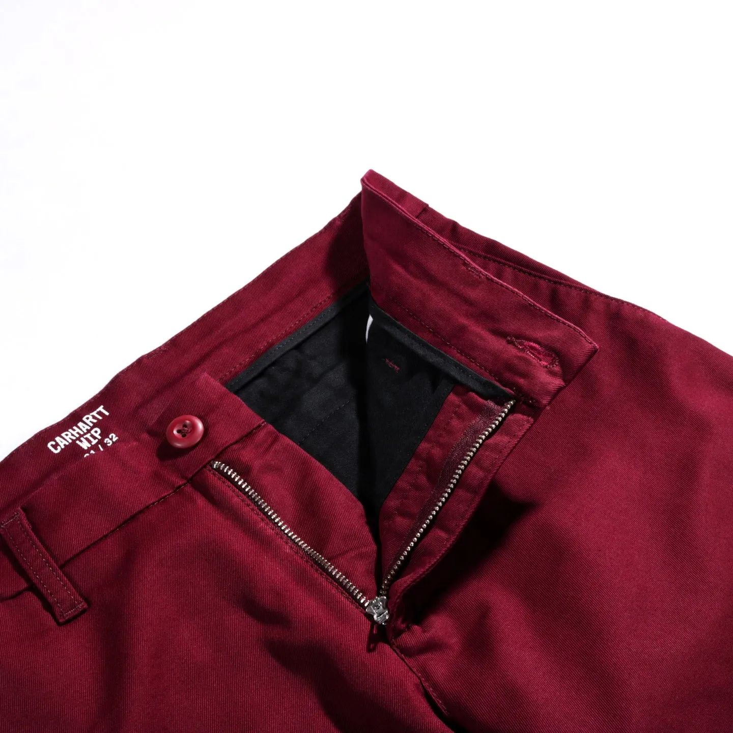 CARHARTT WIP SID PANT 'LAMAR' STRETCH TWILL CRANBERRY