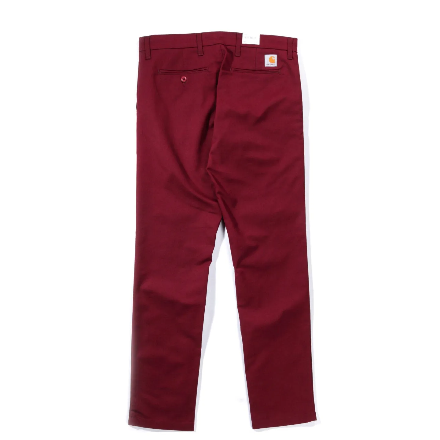 CARHARTT WIP SID PANT 'LAMAR' STRETCH TWILL CRANBERRY