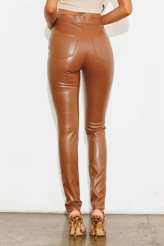 Casey leather pants, brown