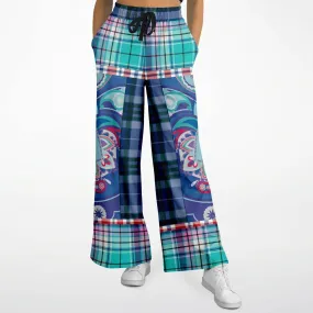 Cerulean Paisley Eco-Poly Stretchy Phat Bellbottoms