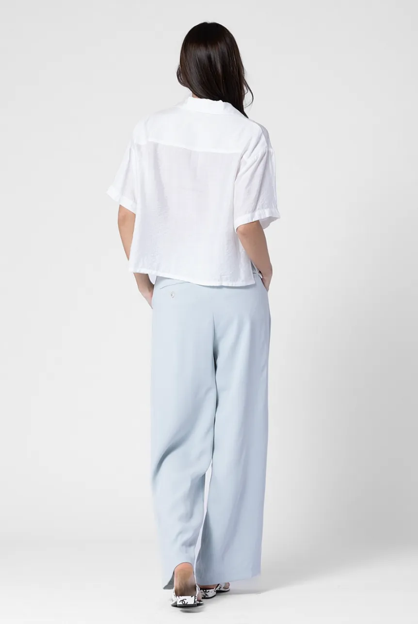 Chelsea Straight Leg Trousers in Ice Blue