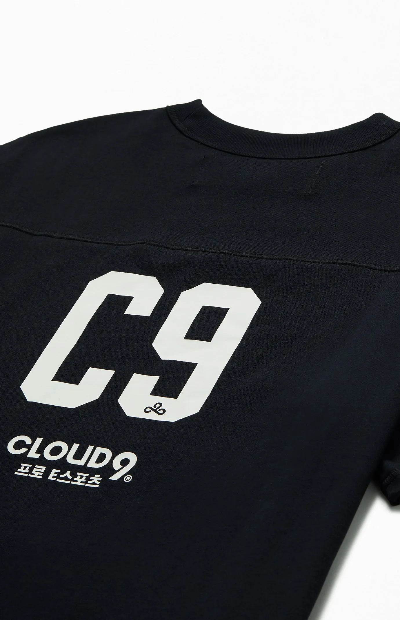 Cloud9 x PacSun Football Short Sleeve Tee. Black