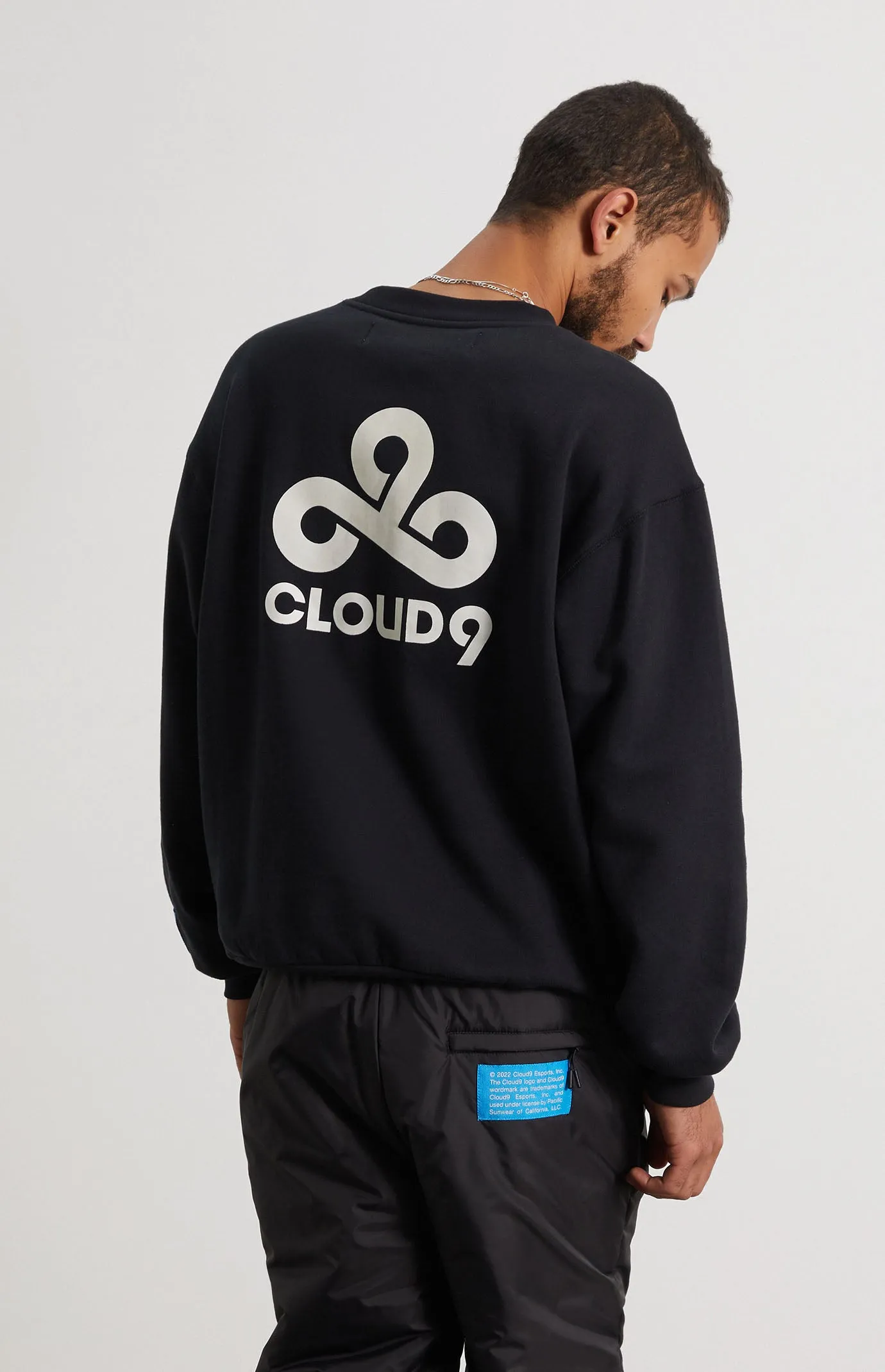 Cloud9 x PacSun Future Crewneck. Black