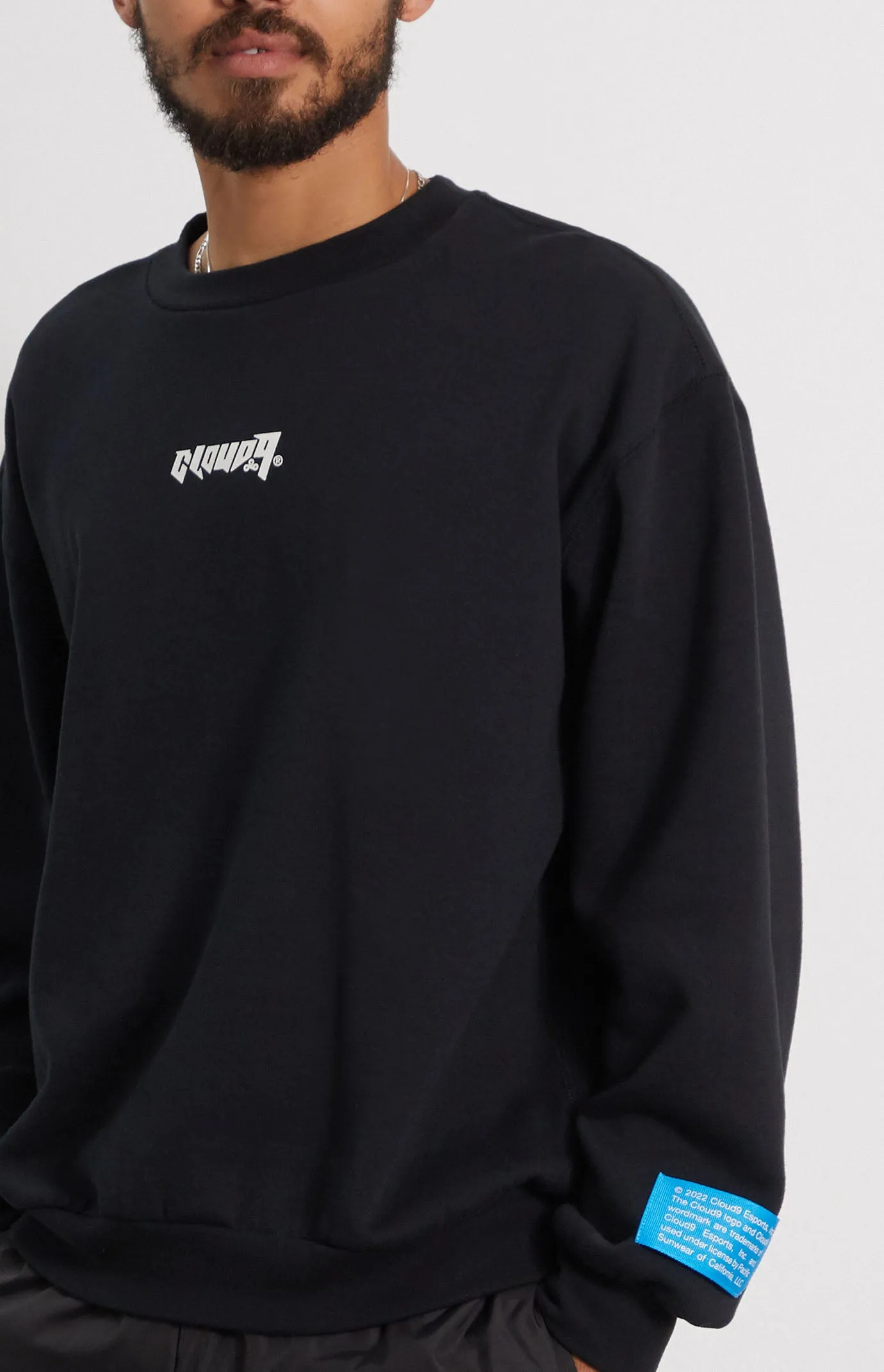 Cloud9 x PacSun Future Crewneck. Black