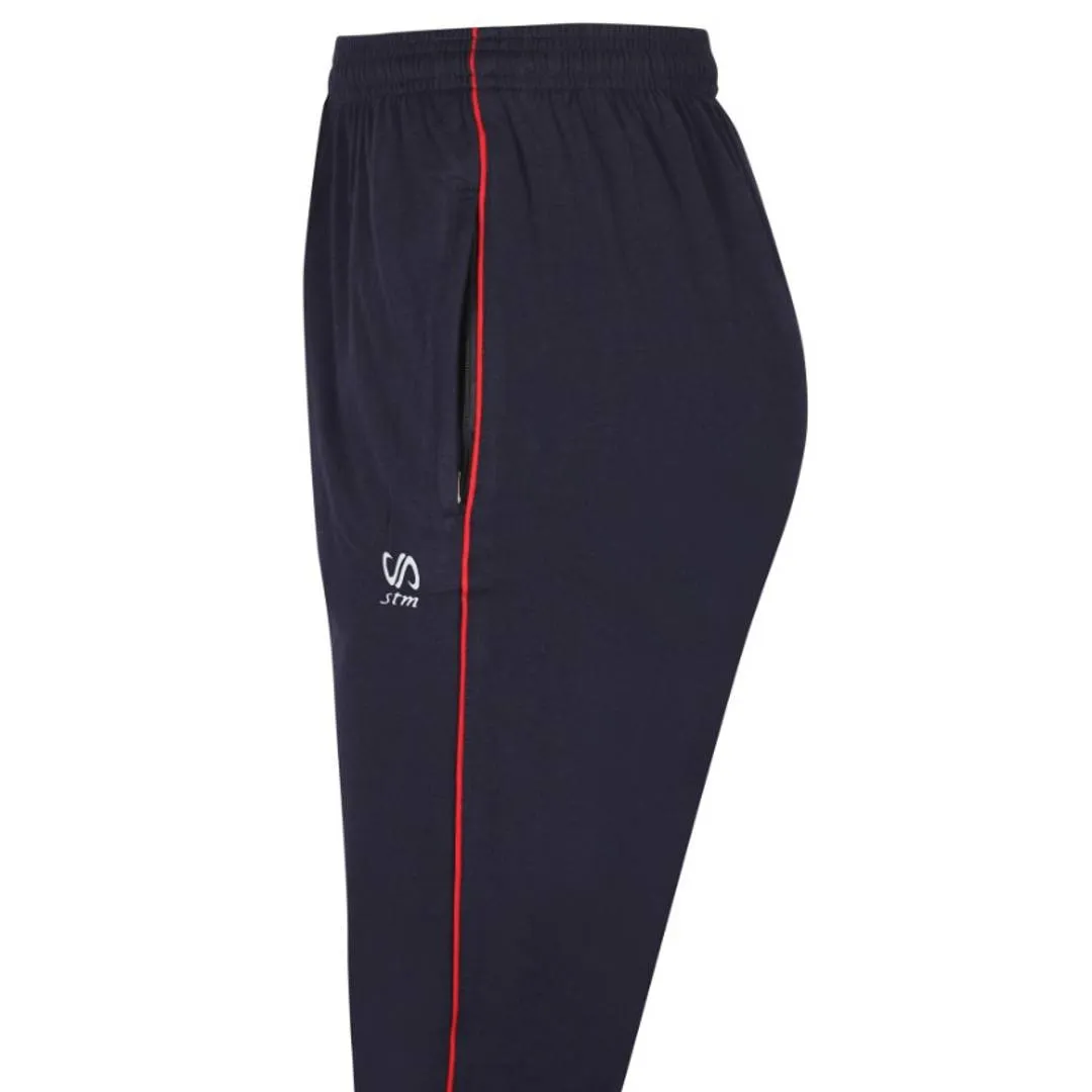 Comfy Navy Blue Cotton Hosiery Regular Fit Solid Casual Trackpant For Men