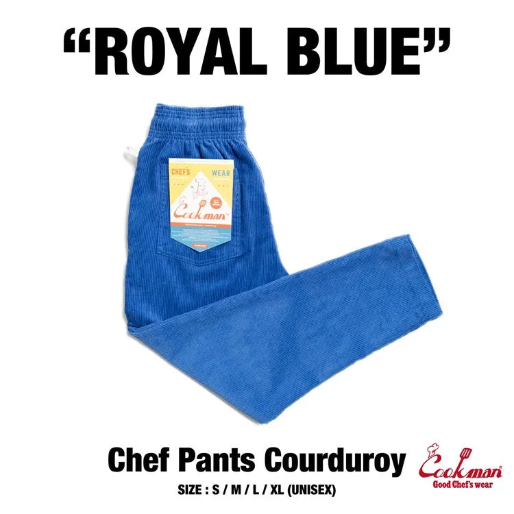 Cookman Chef Pants - Corduroy : Royal Blue