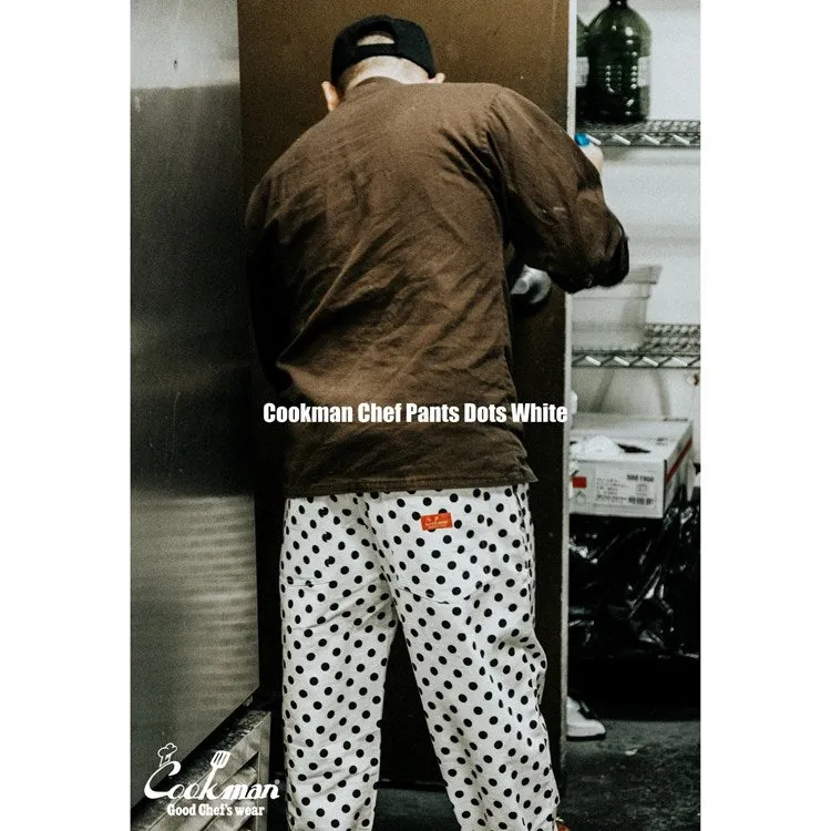 Cookman Chef Pants - Dots : White