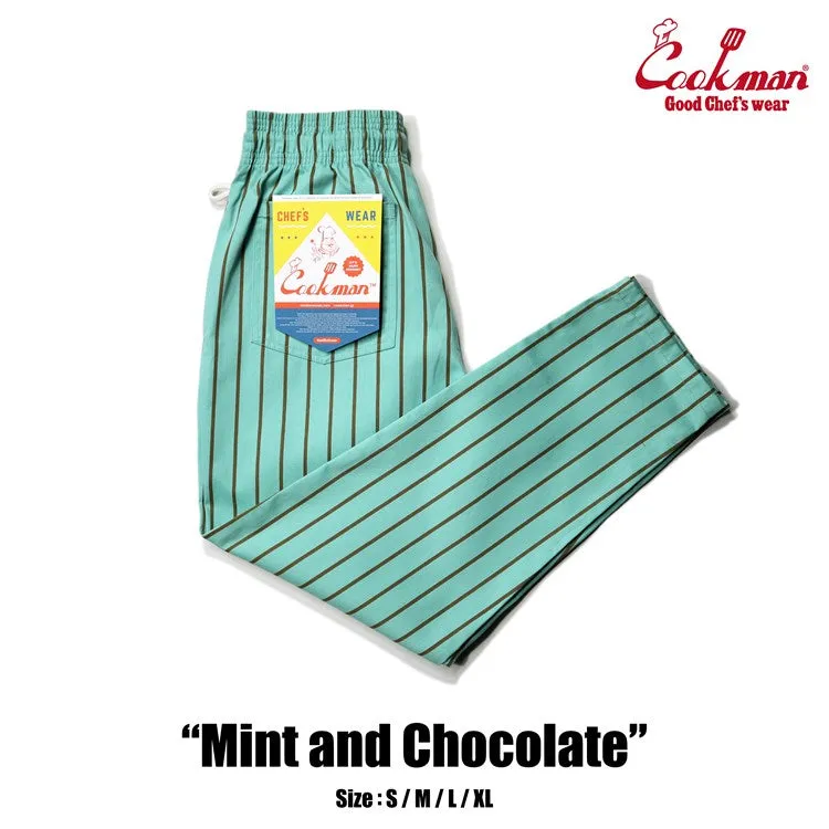 Cookman Chef Pants - Stripe : Mint x Chocolate