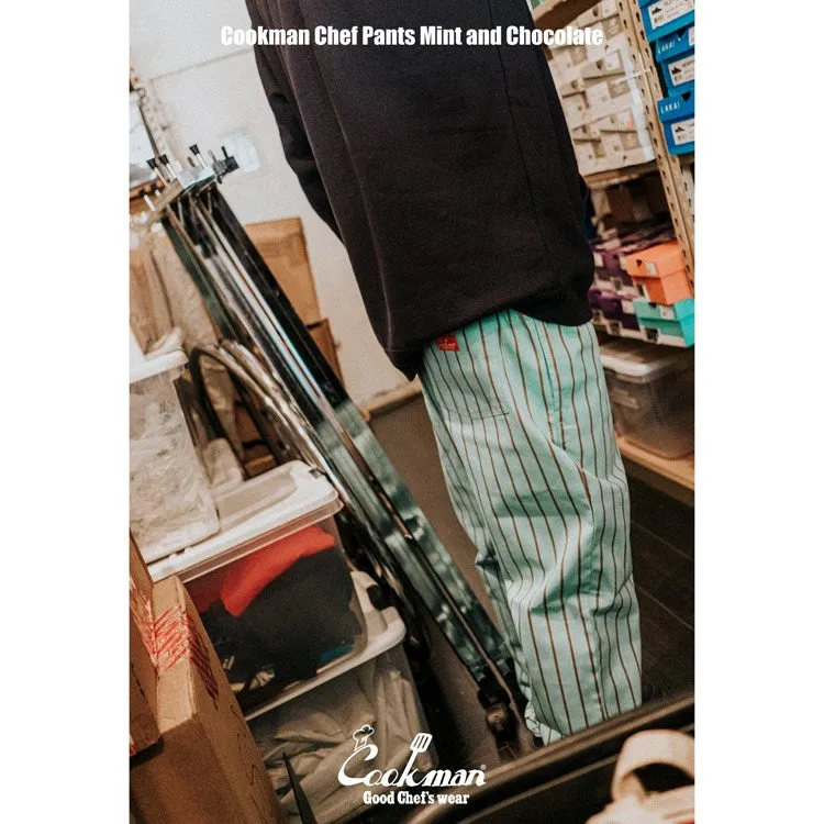 Cookman Chef Pants - Stripe : Mint x Chocolate