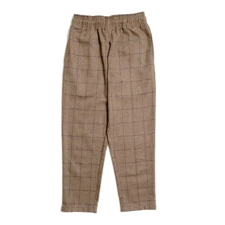 Cookman Chef Pants - Wool Mix Plaid : Brown