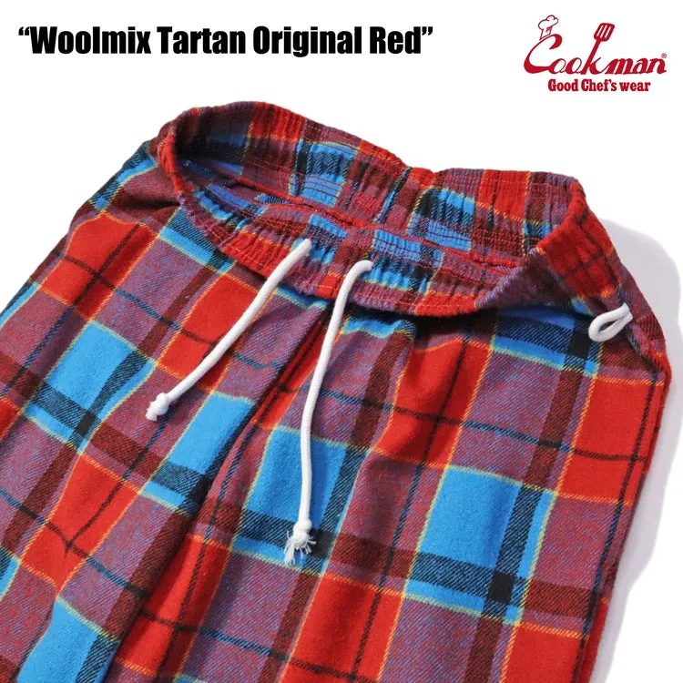 Cookman Chef Pants - Woolmix Tartan : Original Red