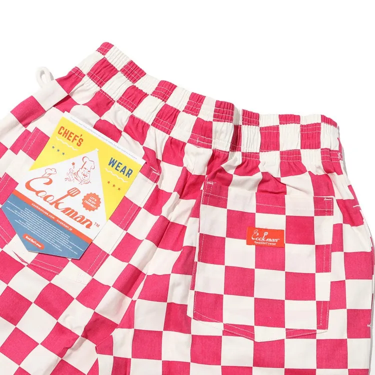 Cookman Chef Short Pants - Checker : Pink