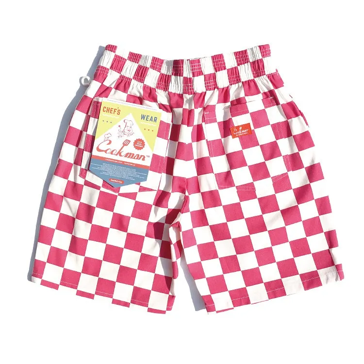 Cookman Chef Short Pants - Checker : Pink