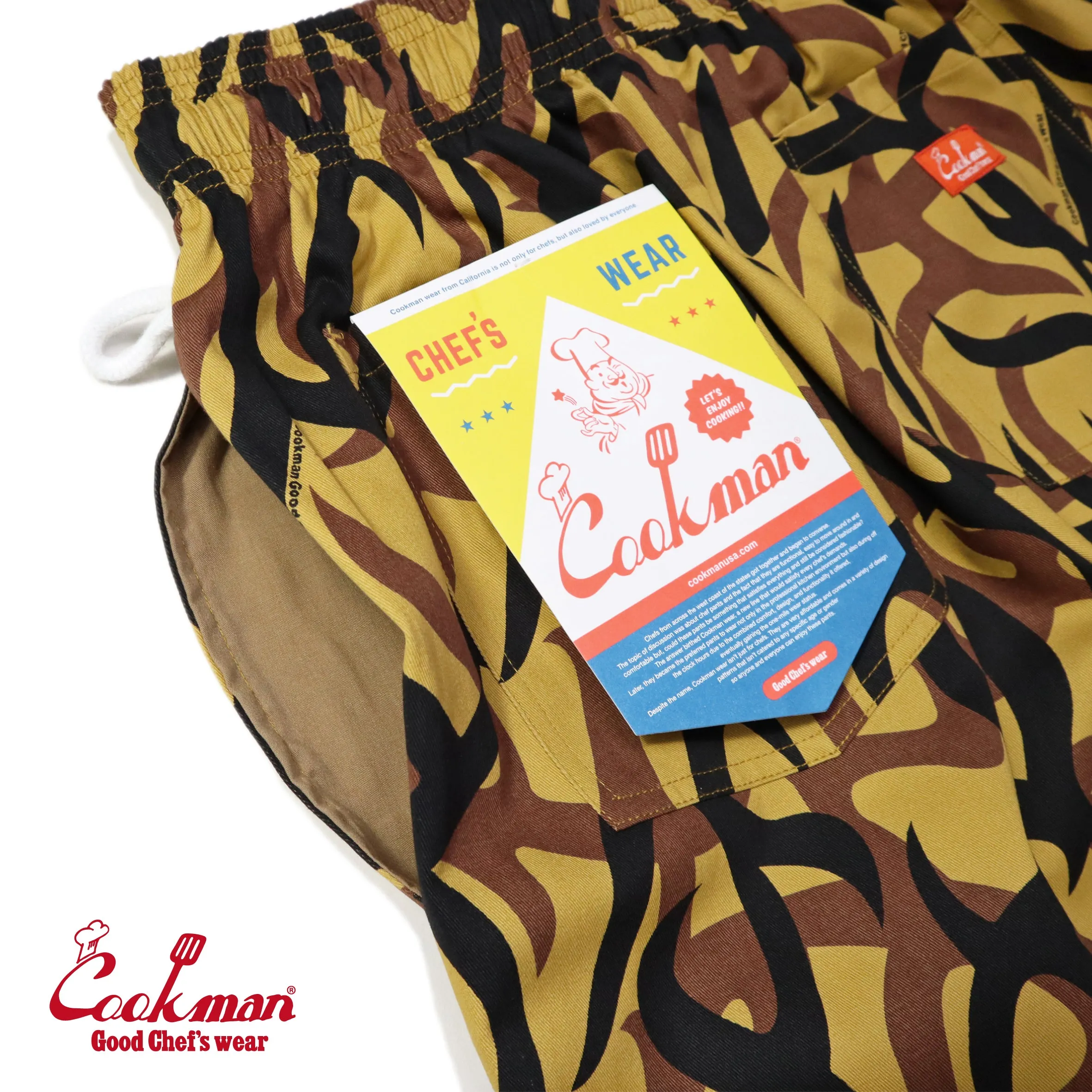 Cookman Chef Short Pants - Tribal Camo : Beige