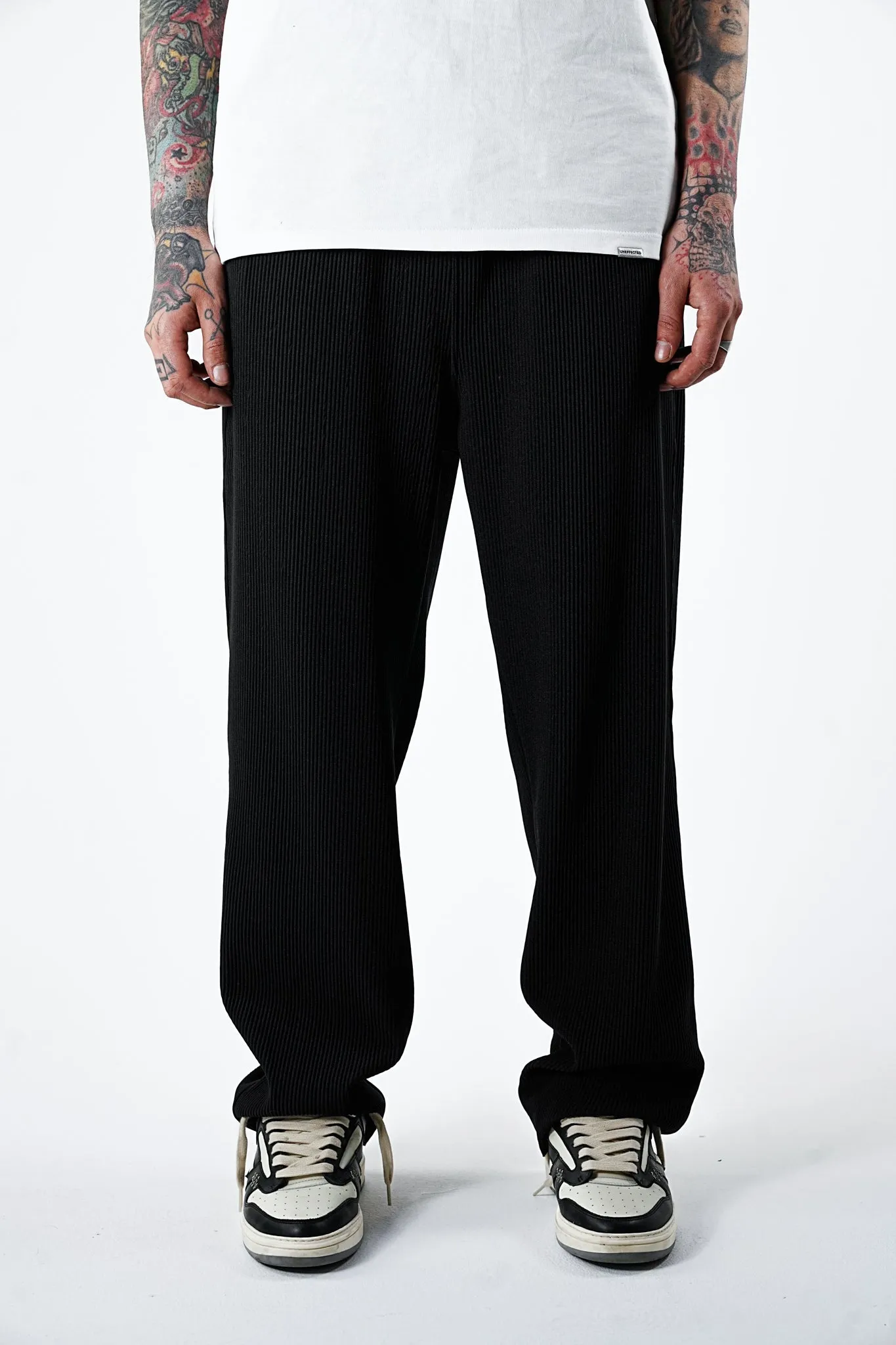 Cords Jet Black Wide Fit Pants