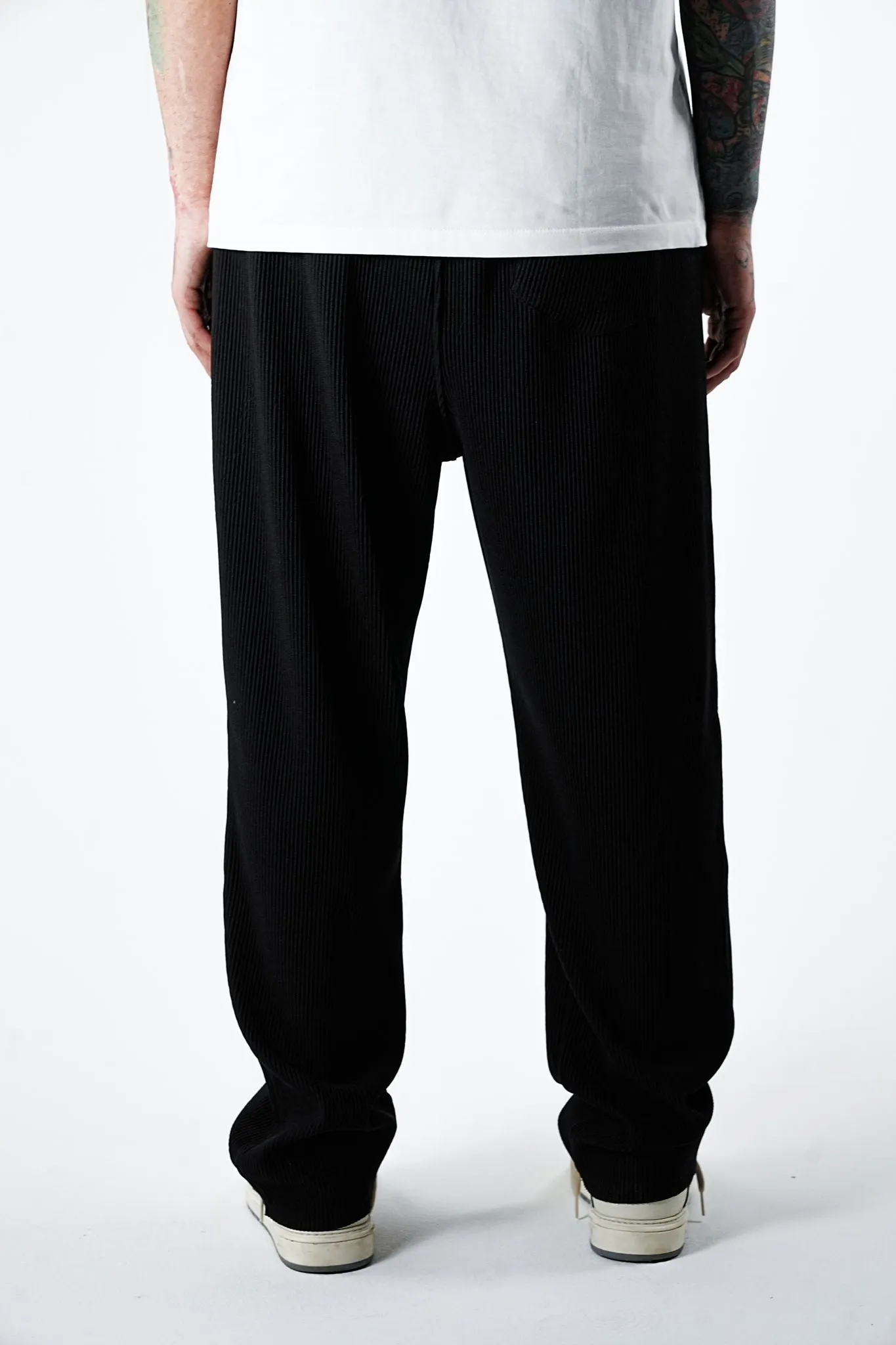 Cords Jet Black Wide Fit Pants